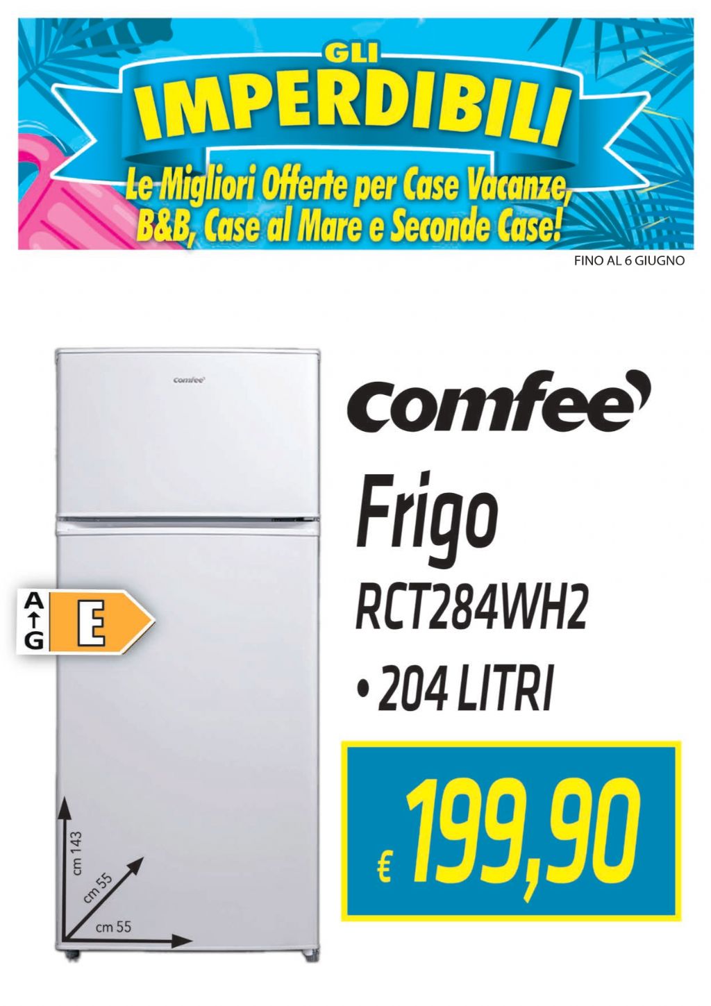 FRIGO COMFEE RCD284WH2 240L